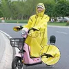 Raincoats New Quality Mens Womens Cycling Bicycle Electric Raincoat Rain Cape Poncho Hooded Windproof Rain Coat Mobility Scooter Cover x0724