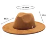 Femmes Vintage daim feutre Fedora chapeau Panama Western Cowboy chapeau hiver Gentleman formel hommes casquette chapeu feminino