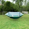 Muebles de campamento Tamaño único 270 140 cm Peso ligero Portátil para acampar al aire libre Tela de nylon Viaje hacia arriba Mosquitera Hamaca