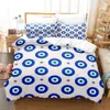 New Turkish Evil Eye Ensemble de literie Simple Twin Full Queen King Size Ensemble de lit Aldult Kid Chambre Housse de couette Ensembles Eye Bed Sheet Set L230704