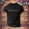 Men's T Shirts 2023 T-Shirt 3D Christmas Message Printed Short Sleeve Fashion Eversize Harajuku Top Top