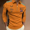 2023 New Hot F1 Formula 1 Racing Mclaren 81 Polo da uomo a maniche lunghe Sport all'aria aperta Polo con cerniera traspirante Top V2kc