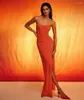 Casual Dresses Summer Women Sexy Strapless Maxi Off Shoulder Red 2023 Fashion Wedding Bodycon Mermaid Elegant Evening Party Celebrate Dress