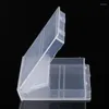 Presentförpackning 100st Clear Plastic Nail Borr Bits Storage Box Stand Display 20 Slots Organiser Case Professional Manicure Tools No165