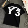 Herrkvinnor designer kortärmad t-shirt y-3 par tryck bokstäver ren bomull kortärmad tees avslappnad rund hals