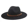 Ny vintage fedora hattar för män kvinnor 8,5 cm breda brim mocka western cowboy hatt fest festival fancy klänning tillbehör