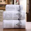 Serviette 5 étoiles El Bath Set Luxury broderie Coton blanc Grande Salle de bain absorbante à séchage absorbant