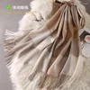 Scarves Pure Wool Plaid Scarf Women's Winter Korean Edition Versatile Gift Thickened Warm Neck Cashmere Shawl High Grade