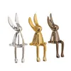 Dekorative Objekte Figuren Nordic Kreative Kaninchen Statue Home Wohnzimmer Dekoration Kawaii Dekor Schreibtisch Miniaturen für Innen Liebe Geschenk 230724