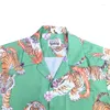 Camicie casual da uomo Camicia WACKO MARIA di alta qualità TimLehi Fire Ring Tiger Totem Hawaiian maniche corte oversize e 1: 1 da donna