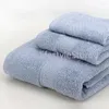 Handduk 17 färger högkvalitativ bomull ansikte Big Bath Soft Absorbent tjock vuxen Bekväm strand 3 stycken set