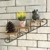 Decorative Objects Figurines Retro Staircase Frame Wall Decoration Storage Rack Hanging Flower Shelf Mount Pot Stand Home Decor 230725