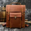 Schultaschen Sbirds Vintage-Leder-Rucksack aus echtem Rindsleder, Herren-Rucksack, Reisetasche, Schulter-Tagesrucksack, Crazy Horse für Männer