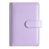 A6 PU Leather Notepads Waterproof Macarons Decorations Binder Hand Ledger Notebook Shell Loose-leaf Notepad Diary Budget Stationery Cover School Office