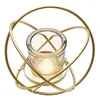 Candle Holders Metal Transparent Glass Holder Decor For Table Fragrant Stand Decorative Portavelas Candlestick AB50ZT