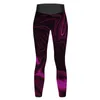 Active Pants Abstract Curve Leggings Pink Traces Print Push Up Yoga Fashion Quick-Dry Leggins Lady Running Sports Tights