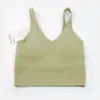 LL-06 Align Tank Top U Bra Yoga Outfit Women Summer T Shirt Solid Sexy Crop Tops Sleeveless Fashion Vest Candy Colors