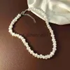 Pendant Necklaces Jewelry New Trendy Irregular Imitation Pearl Necklace Temperament Simple Handmade Strand Bead Necklace For Men Jewelry Gift J230725