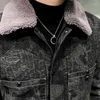 Мужские куртки мужская куртки зимняя одежда Утолщающая кожаная одежда мужская свободная пальто Отправляйте меховой воротник мужчина