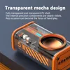 Portable Speakers Transparent Bluetooth Small Steel Cannon LED Wireless Surround Portable Intelligent Audio Waterproof R230731