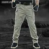 Men's Pants Outdoor Waterproof Tactical Multi-pocket Breathable Lightweight Army Quick Dry Men Cargo Casual Trousers