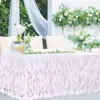 Table Skirt Handmade Pink Wavy Tulle For Wedding Dessert Britday Party Decor Signature Home Decoration 185 77cm