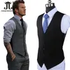Men's Vests Wedding Dress High-quality Goods Cotton Men's Fashion Design Suit Vest Grey Black High-end Men's Business Casual Suit Vest 230724