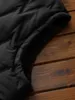 Kurtki męskie kurtki męskie czarne grube kamizelki kamizelki kamizelki Klasyczne suwak do unoszenia rękawów.