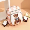 2022 Cinghia larga PU Pelle Cartoon Bear Mini borsette femminili Borsa a tracolla con cerniera a tracolla da donna Borse e borsetta da donna L230704