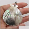 Pendant Necklaces Natural Mother-Of-Pearl Art Pendants Scallop Shape Shell For Trendy Jewelry Making Diy Necklace Earrings Crafts Drop Dhxda