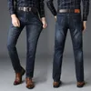 Męskie dżinsy Autumn Sprężyna średnia waga Mężczyźni Casual Biker Denim Stretch Spodnie Solid Slim Fit Street Chude Spodni 2307725