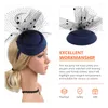 Bandanas Pillbox Hat Cocktail Tea Party Hats Women Fascinators 20s Fashion Headbands Veil Black Flapper Bridal Mesh