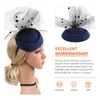 Bandanas Pillbox Hat Cocktail Tea Party Hats Feminino Fascinators 20s Moda Tiaras Véu Preto Melindrosa Nupcial Mesh