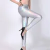 Leggings da donna Push Up Sexy Women Shining Pants Stretch Slim Pantaloni in poliestere Workout Gym Yoga Leggins Club Party