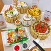 Blocs LOZ Creative Cantonais Alimentaire Matin Thé Bloc De Construction Traditionnel Chinois Dim Sum Sichuan pot Briques Jouets Pour Enfants Cadeau 230724