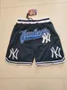 Team Baseball Shorts Jersey Cubs Ritszak Broek Rits Marlins Dodgers Astros Shorts Blauw Wit Zwart Groen Maat S-XXL