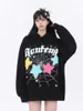 Kadın Hoodies Sweatshirts Kore Moda Y2K Büyük Boy Hoodie Punk Harajuku Baskı Çift Üstler Kawaii Giysileri Sweatshirt Ceket Kadınlar için 230725