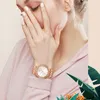 Женские часы Shengke Роскошные хрустальные серьги ожерелье Женские женские часы Reloj Mujer SK Ladies Quartz Watch Gifts для 230725