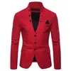 Men's Suits Suit Multi-button Decoration Casual Stand-up Collar Blazer Fashion Slim Solid Color Jacket