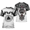 Camisetas Masculinas 6XL2023 Mais Recente Viking Símbolo Estampado Camiseta Verão Manga Curta Harajuku Street Hip-hop Unissex