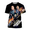 Erkek Tişörtleri Film Hızlı ve Öfkeli 3D Baskı T-Shirt Yaz Kişiliği Unisex Süper Sokak Tarzı Sıradan Hort Sleve