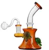 narguilés Bongs en verre Recycler Plates-formes pétrolières Base conique Pommeau de douche en ligne Perc Conduites d'eau 9 "pouces évider deux fonctions Bubbler Beaker