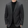 Herenkostuums Mode Zakelijk Casual High-end gebreide Koreaanse versie van de Britse stijl Gentleman Plaid Gedrukt Small Suit Blazer