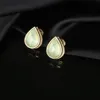 Europe Classic Water-Drop Gem Charm Women Earrings Fashion Luxury Brand 3A Zircon S925 Silverörhängen Elegant kvinnlig plätering 18K Guldörhängen Bröllopsmycken gåva