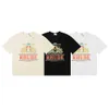 Rhude Trend Brand Tshirt Men Men Best QualityTシャツレタープリントTシャツ夏スタイルトップファッションルーズコットンTシャツTNHL