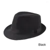 Basker mode retro män bred brim hatt vintage par kep