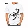 Мужские футболки для летних футболок Scorpion 3D Printed Unisex Cool Футболка Смешная графическая рубашка с коротким рукавом с коротким рукавом