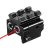 FIRE WOLF 650nm 300m Mini Mira Tática Red Dot Laser Scope 28x26mm DC 4.5V Dual Weaver Rail Mount Compacto