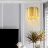 Lámpara de pared, lámparas de cristal de lujo simples modernas, luz de noche para dormitorio, pasillo, escalera, fondo de entrada, sala de estar