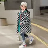 HSSCZLGirls Blanc Duvet de Canard Vestes 2022 Nouvel Hiver plaid Épaissir À Capuche Fille Manteau Enfant Enfants Vêtements Survêtement Pardessus 6-14Y HKD230725